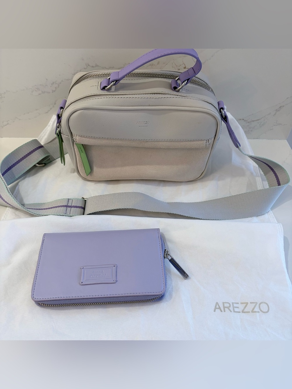 Arezzo Prione M Bag with Wallet and Dust Bag - Made in Brazil